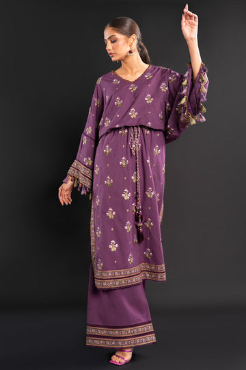 Alkaram Studio FC-C-08B-24-Plum Online Shopping